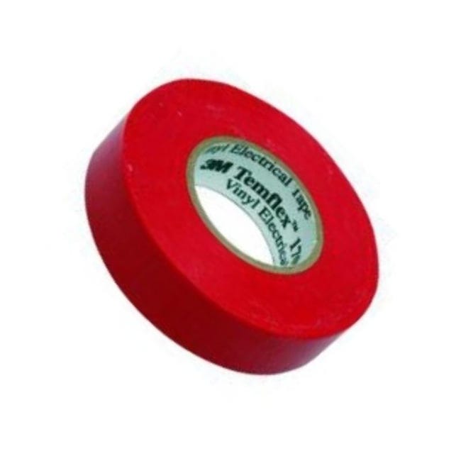 3M Temflex 155 ruban électrique isolant vinyle, rouge, 19 mm x 20 m, 0,13 mm