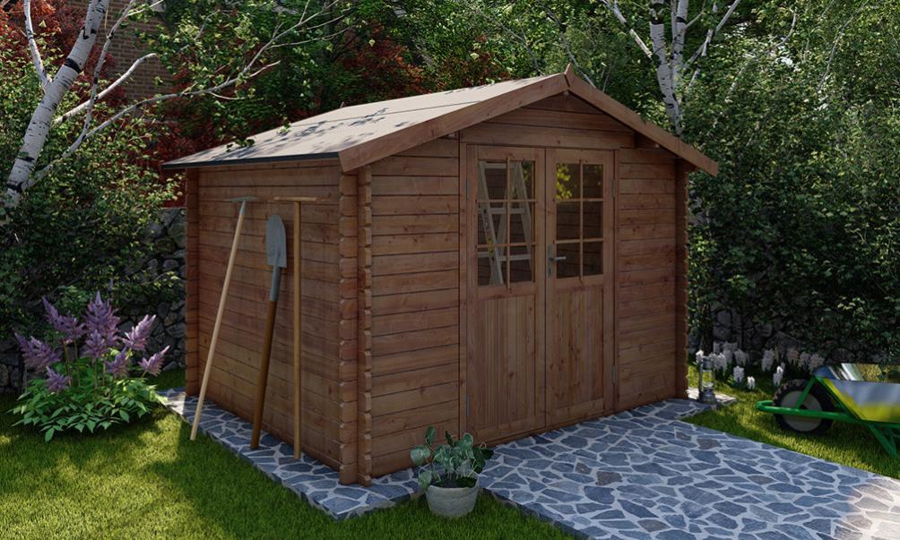 Abri de jardin autoclave 34mm Marcillac 7 - 6.47m2 intérieur | Leroy Merlin