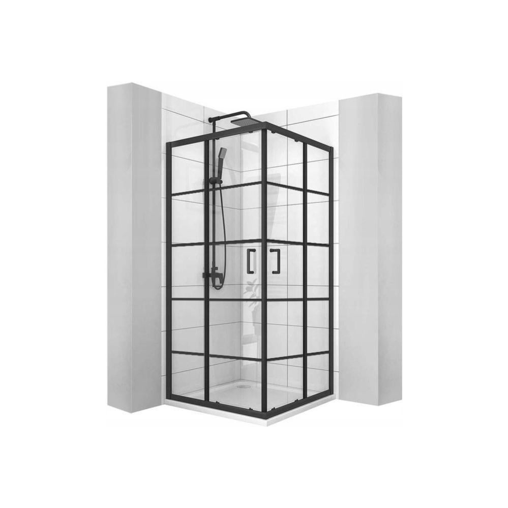 CABINE DE DOUCHE CALANI DELTA BLACK 90x90 Leroy Merlin