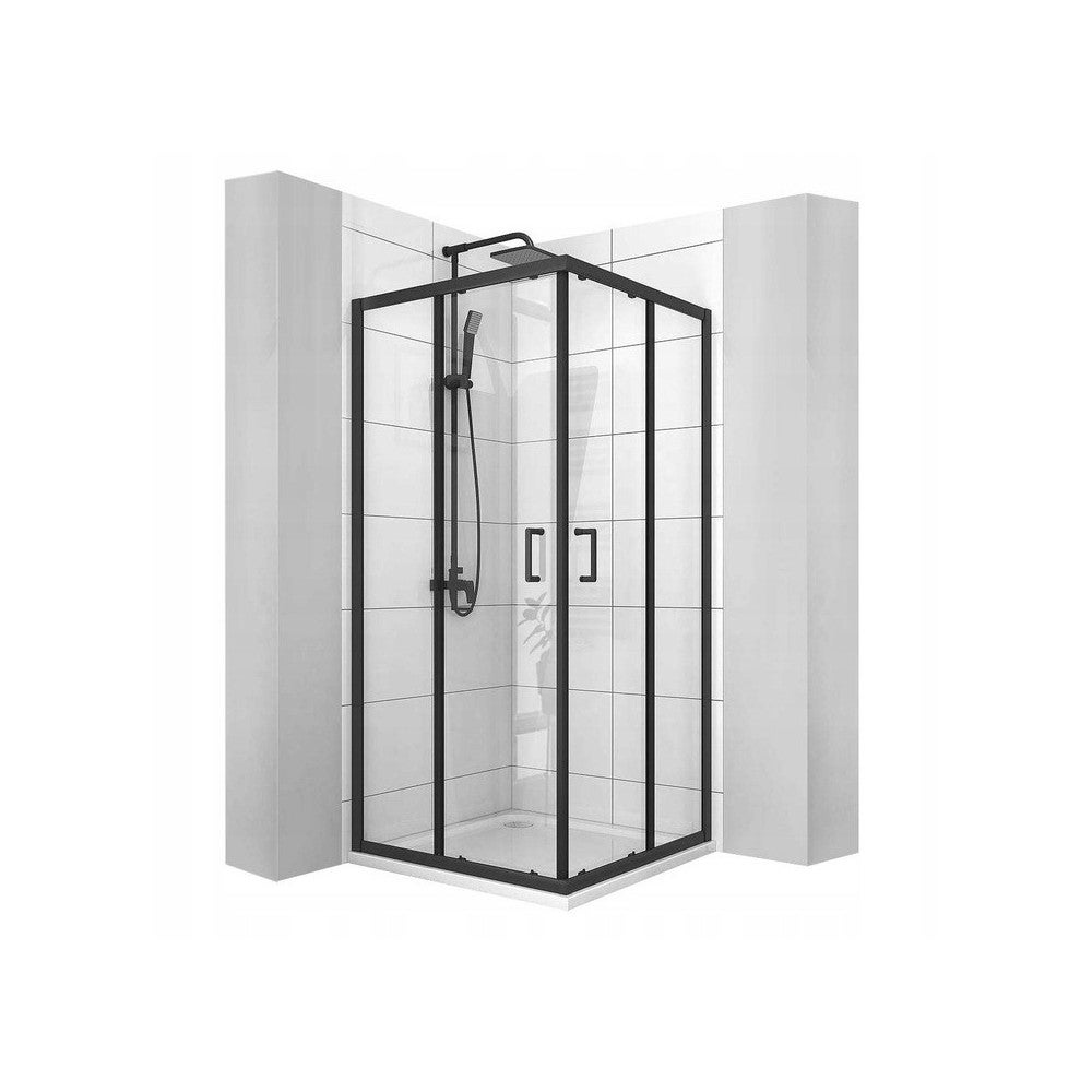 CABINE DE DOUCHE CALANI VITO BLACK 80x100 | Leroy Merlin