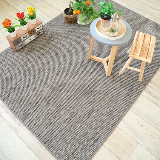 Tapis tissé plat intérieur et extérieur - gris 200x290cm