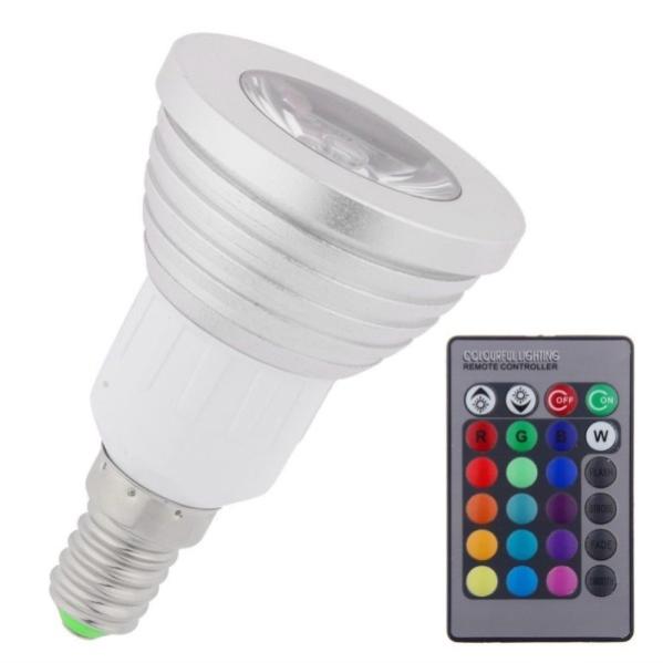 Lampadina led rgb GU10 3w faretto telecomando multicolor luce