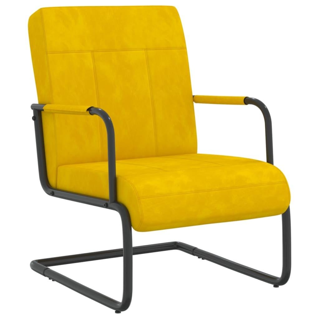 Poltrona relax Tessuto giallo senape