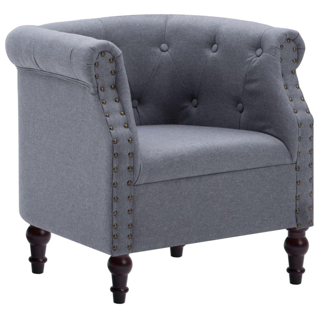 VidaXL Poltrona Reclinabile In Tessuto Grigio Chiaro – Relax E Comfort Con Portabicchieri
