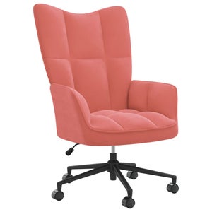 Poltroncina da salotto Etere velluto rosa e gambe oro