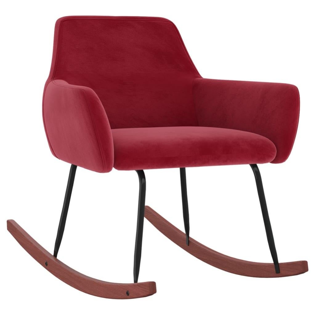 Sgabello velluto rosso 36x36x19