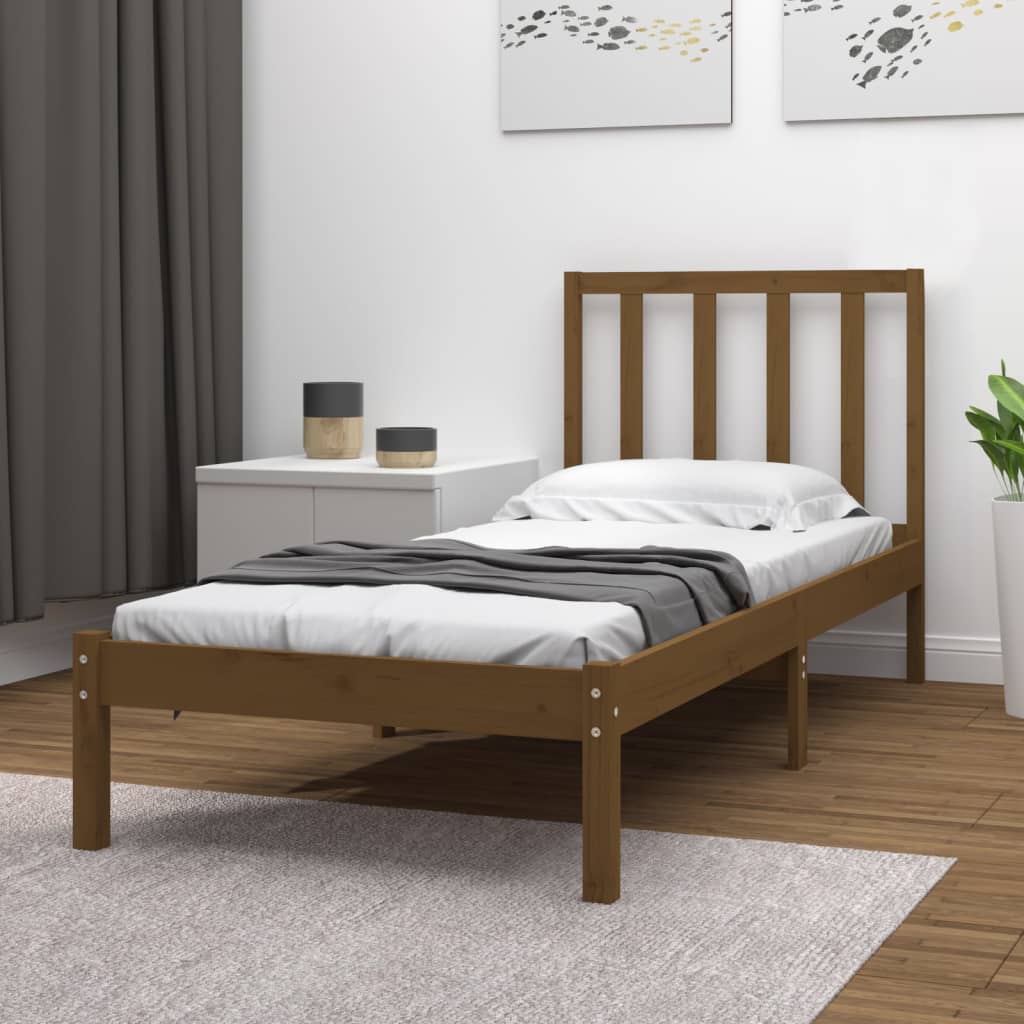 VidaXL Estructura de cama madera maciza de pino 90x190 cm
