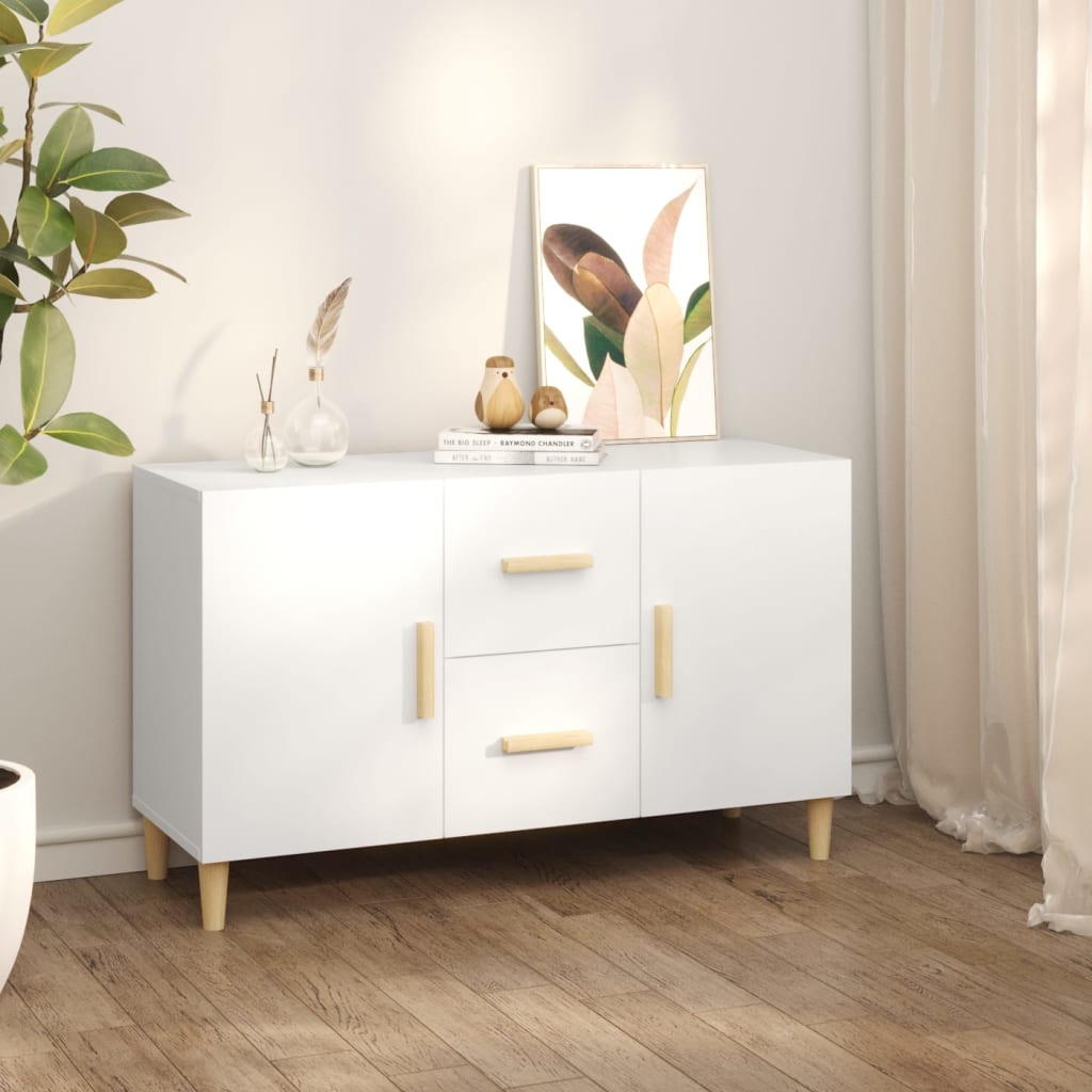 Armario de cocina salón,Aparador Mueble alto madera contrachapada blanco  60x36x110 cm -ME88033