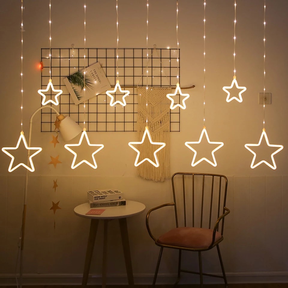 Catena Tenda Di Natale Luci Di Stelle Led Esterno Leroy Merlin