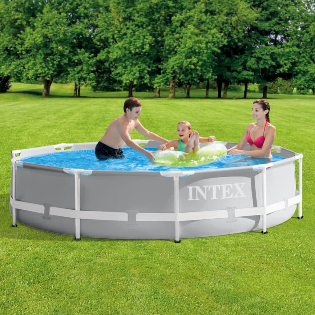 Intex Set De Piscina Estructura De Prisma Calidad Superior 305X76 Cm