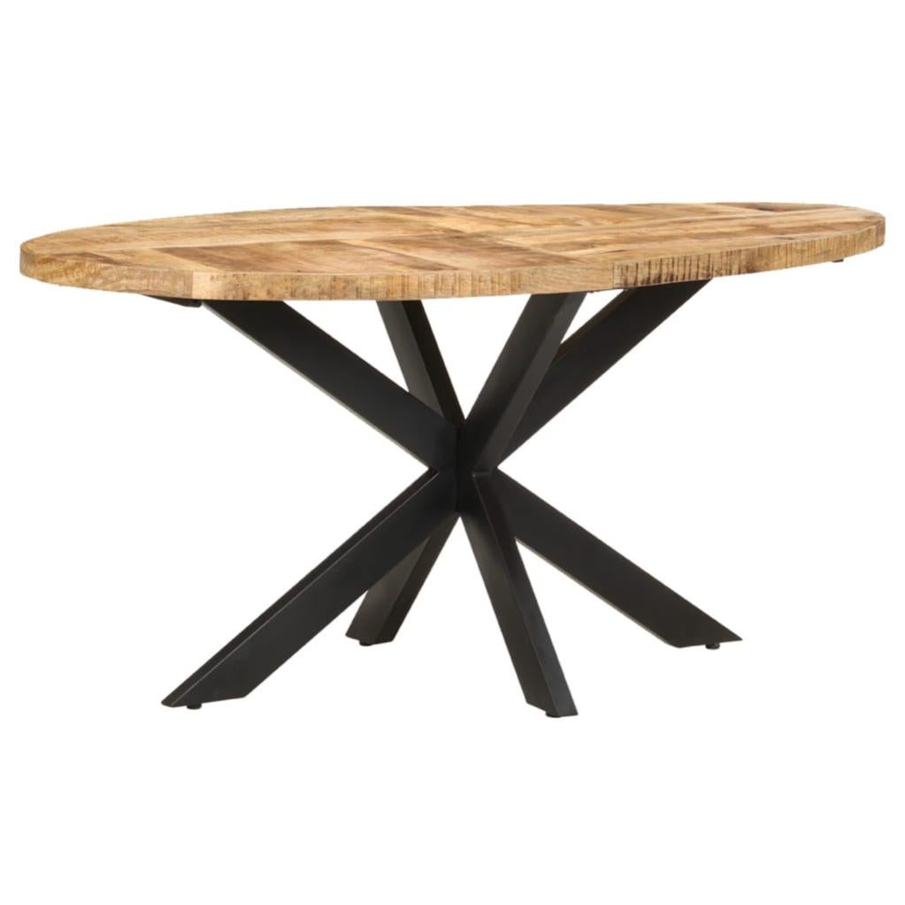 VidaXL Tavolo da Pranzo 60x60x75 cm in Legno Massello di Mango Grezzo