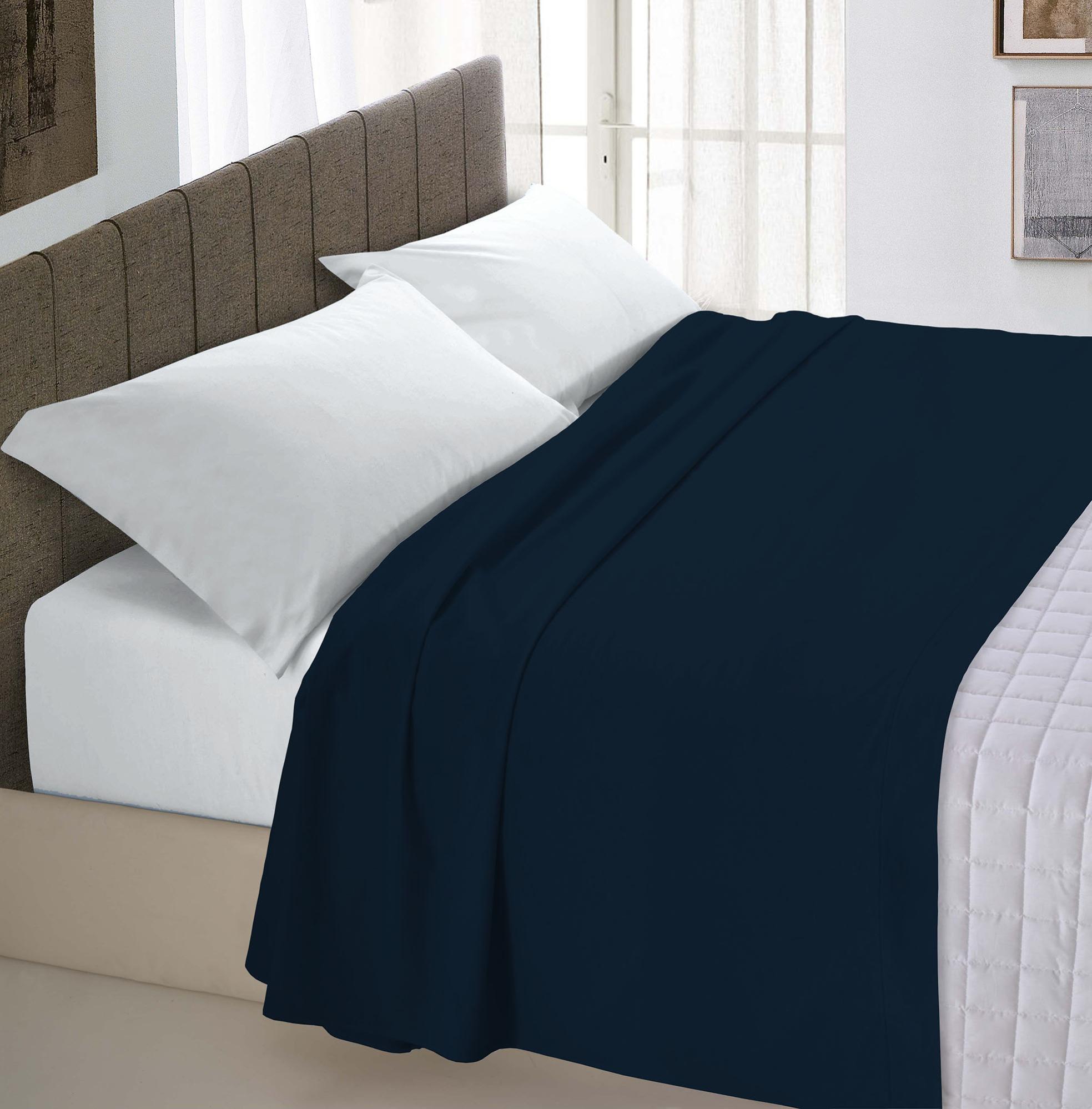 Lenzuolo Sotto Naturals – Una Piazza E Mezza 135x190/200 Cm – Blu Acqua – 100% Cotone 144 Fili – Prodotto In Spagna - 5