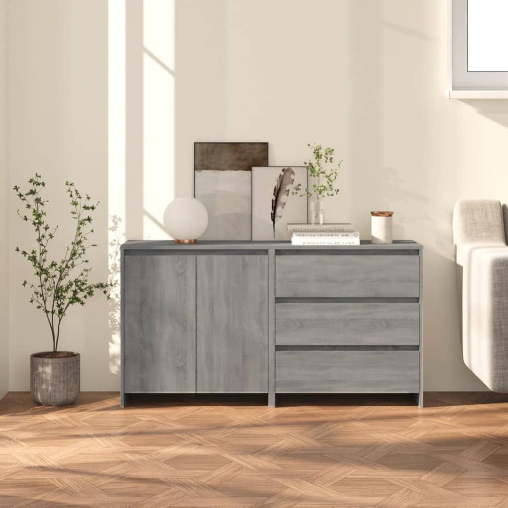 Armadio Nero VidaXL Comodini Pensili 2 Pz Rovere Sonoma 40x30x15 Cm Truciolato Pensili Per Garage