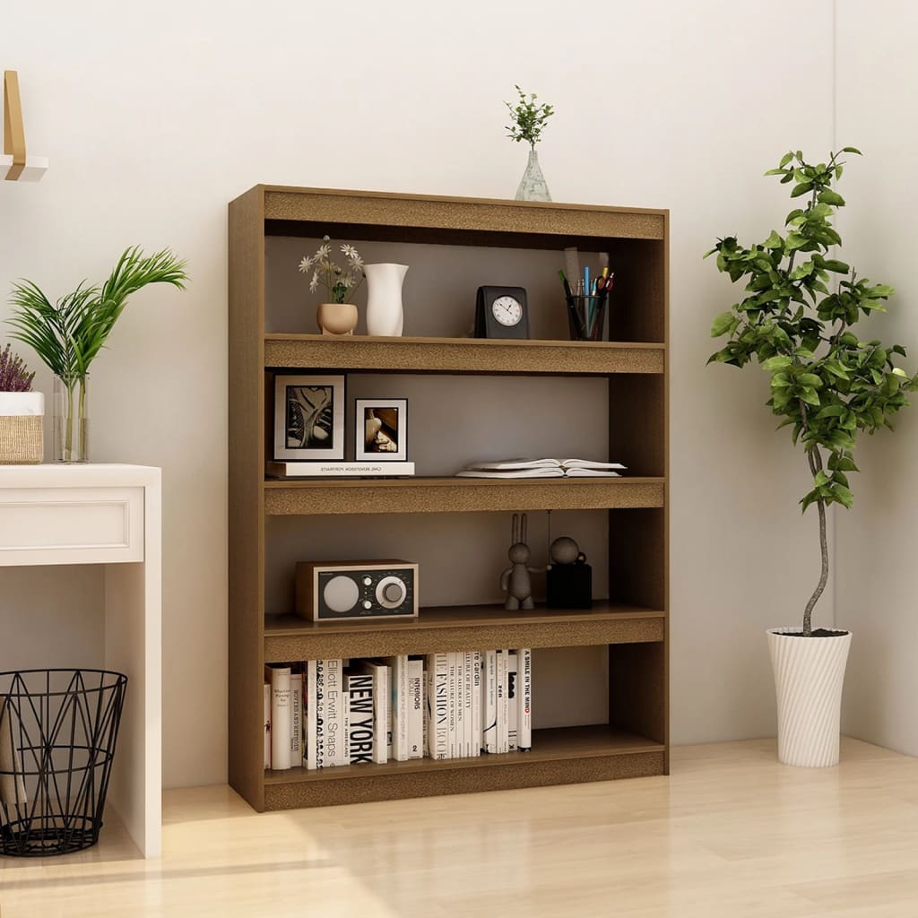 VidaXL Libreria/Divisorio Marrone Miele 100x30x135,5 cm Legno di Pino