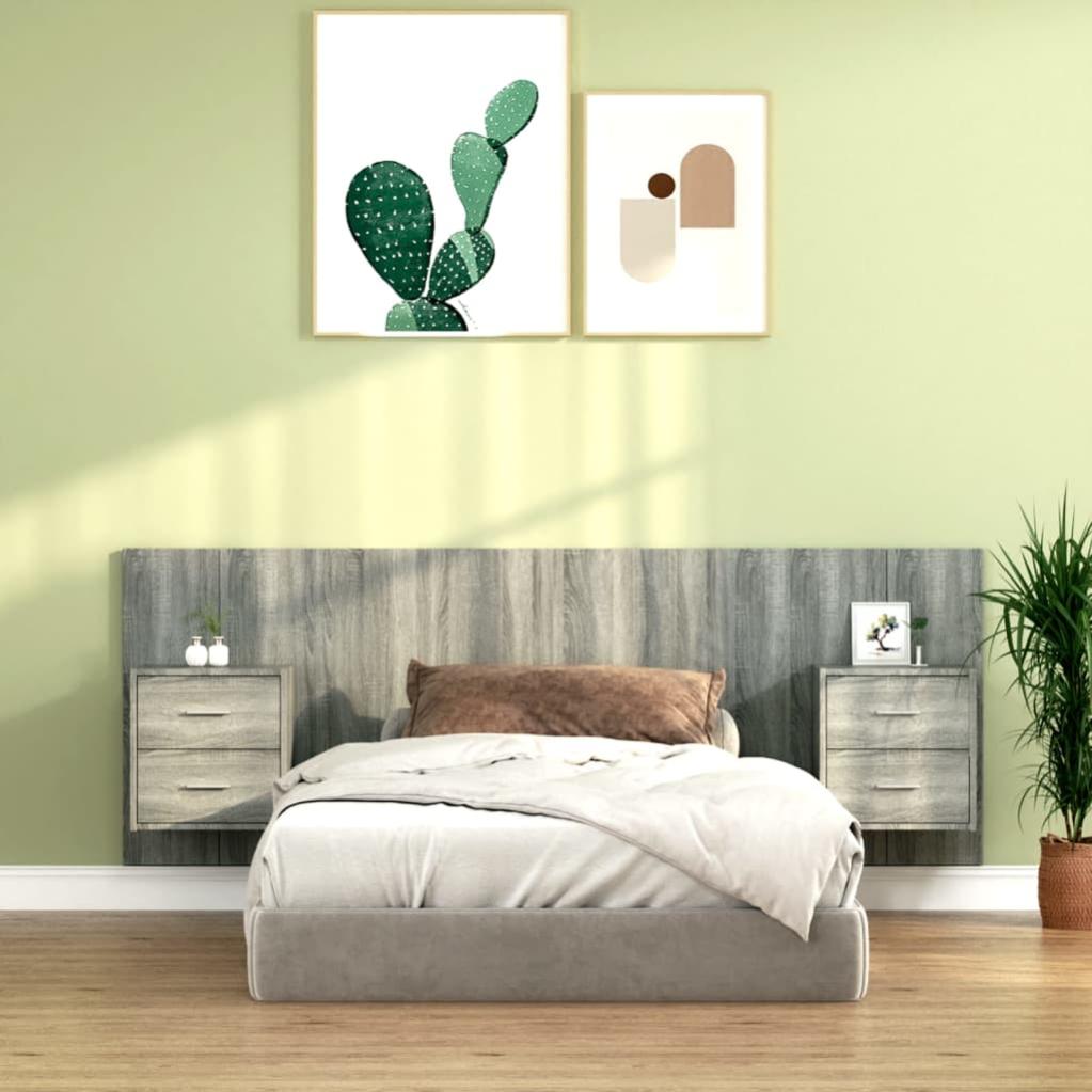 VIDAXL - Comodino Grigio Sonoma 43x36x50 Cm