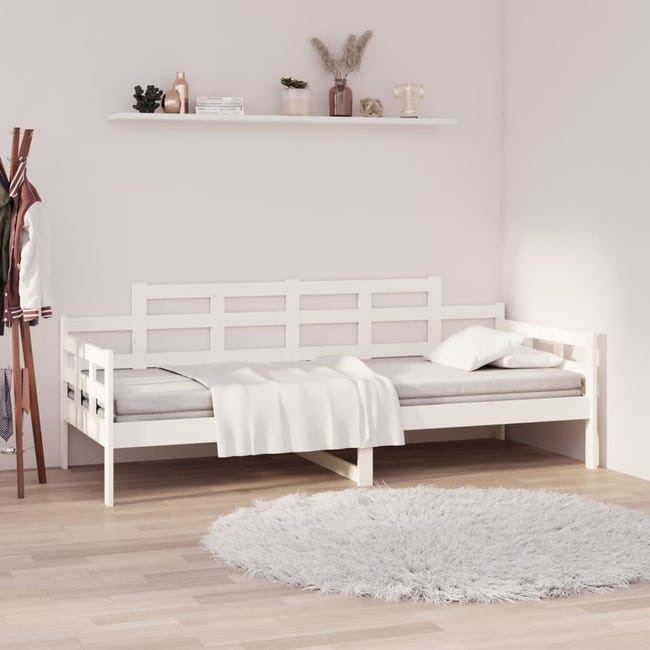 cama madera maciza de blanco 80x200 cm | Leroy Merlin