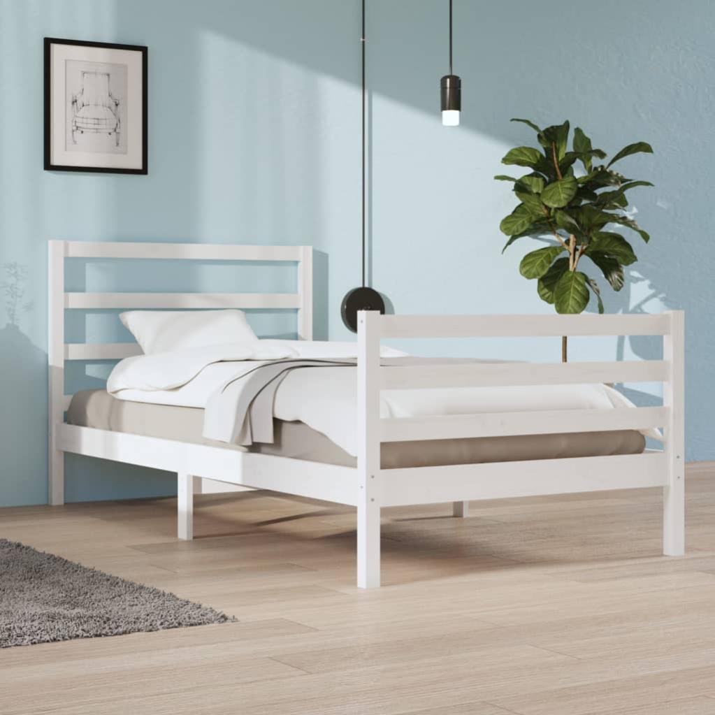 Erst-Holz Solido Bianco Letto Anche Per Bambini 100x200 In Pino Massello Con Doghe Rigide 60 32 10w