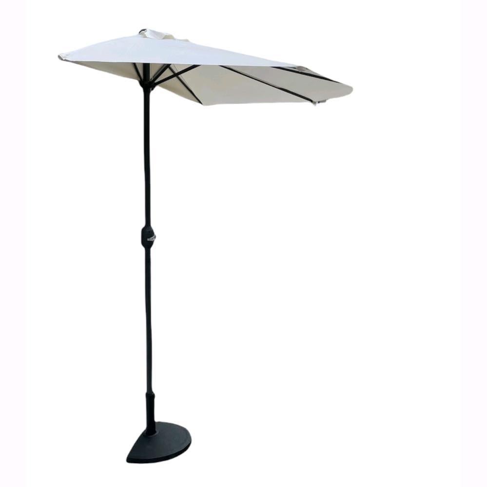 Mezzo Ombrellone Da Parete 230x130 Cm | Struttura Alluminio Con Base Inclusa | Per Giardino E Terrazzo - Foto 8