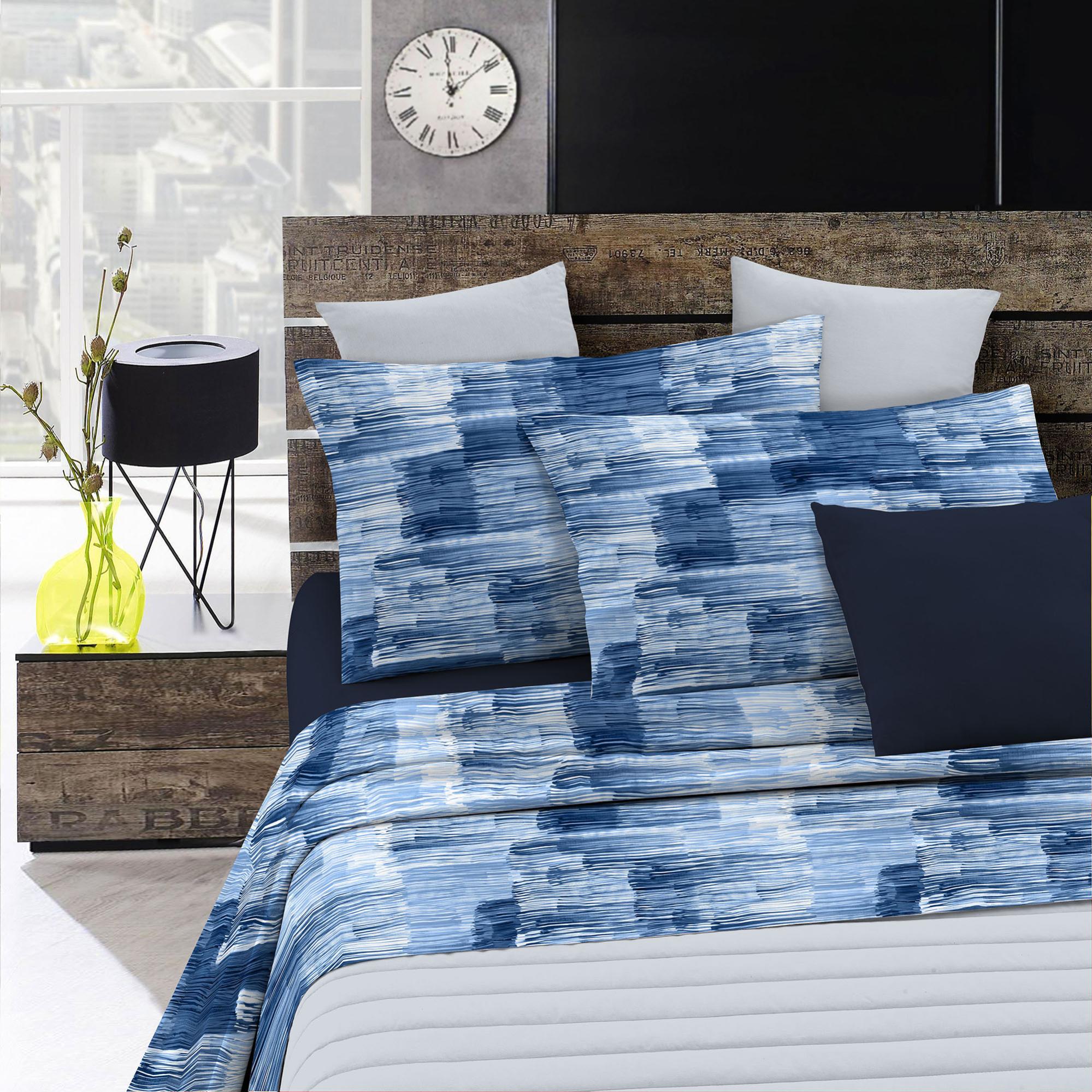 Completo Letto Fantasy In Microfibra - Lenzuola Matrimoniali Morbide Con Angolo Elastico, Made In Italy