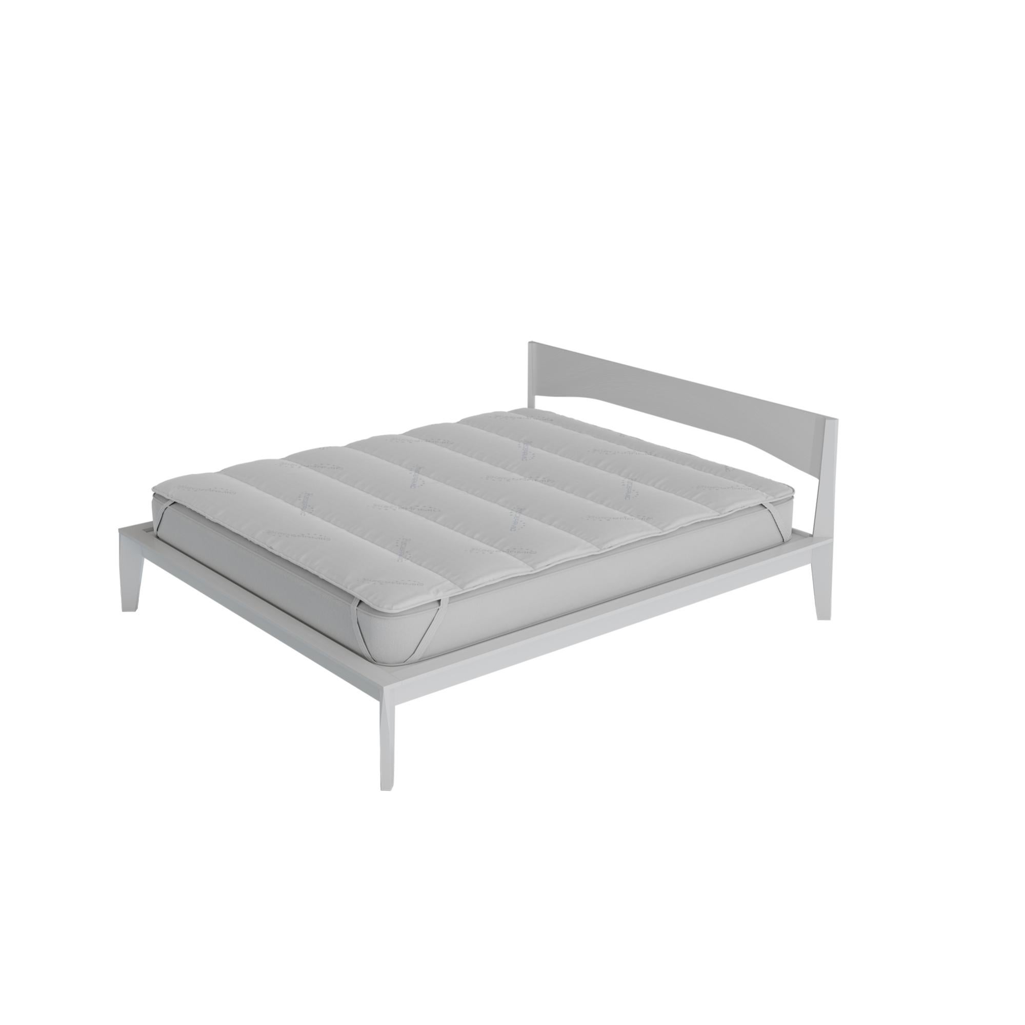 HOMESCAPES Coprimaterasso a doppia imbottitura tripla da 220 g/m², ultra spesso, trapuntato certificato Oeko-Tex e ipoallergenico, con gonna in tessuto elasticizzato completamente elasticizzato