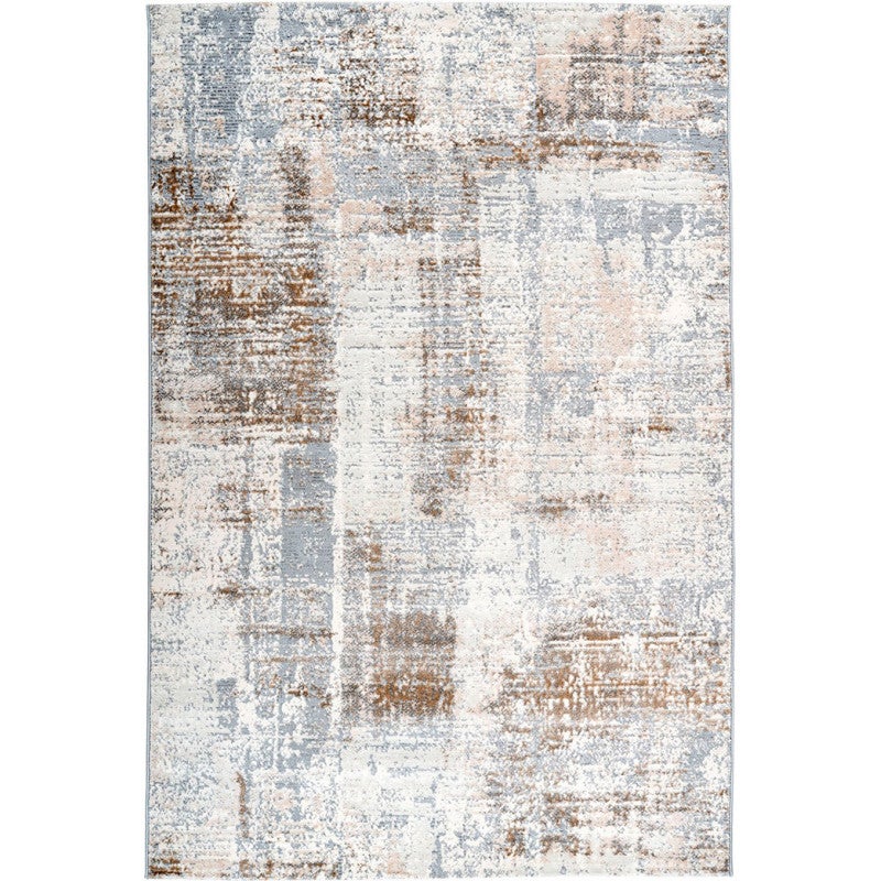 Tapis moderne rayé My Salsa 690 Moutarde - effet 3D