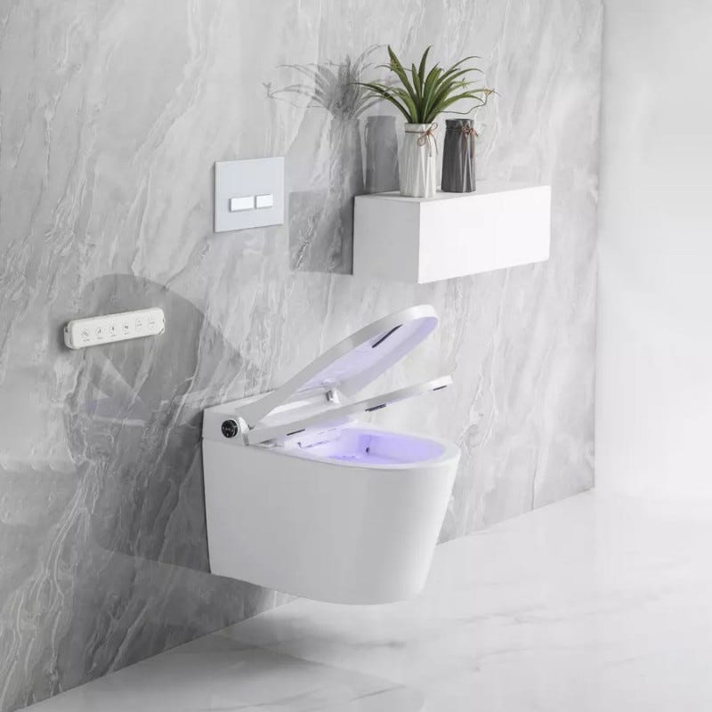 WC japonais suspendu blanc Crystal Plus - V2