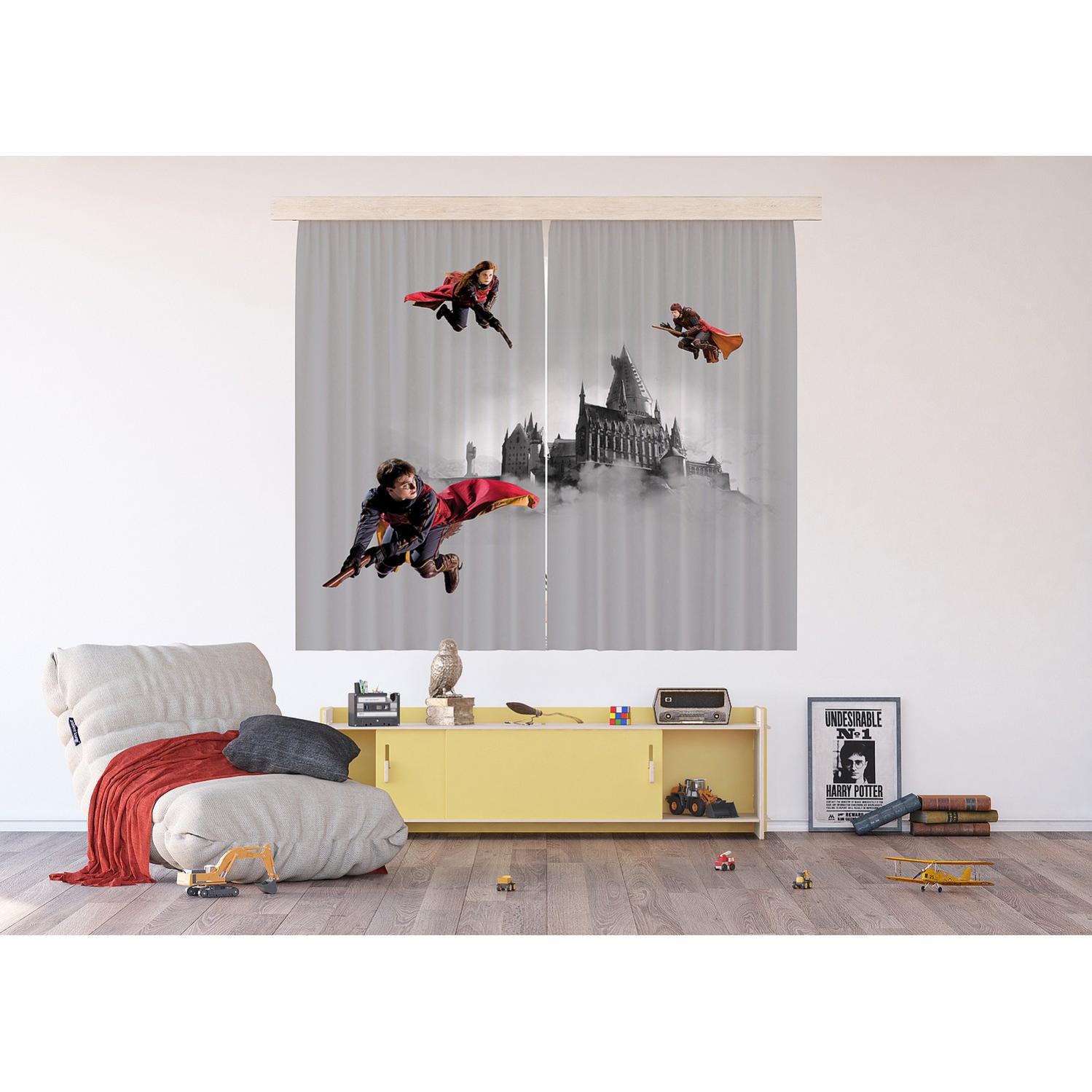 Rideaux Harry Potter sur son balais 2 pièces L180 cm x H 160cm Leroy Merlin