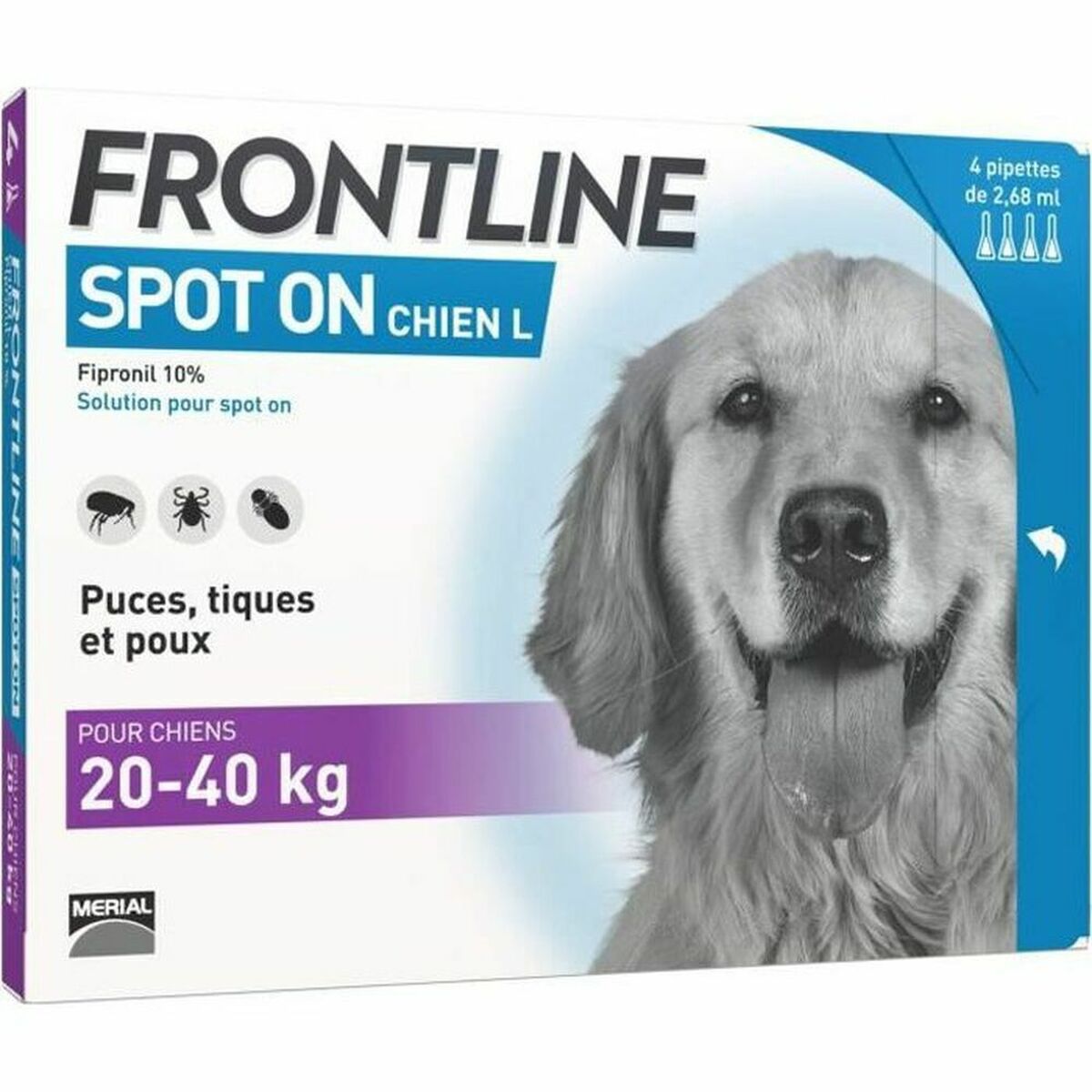 Pipeta para perros frontline spot on 20-40 kg 3661103037644 s7140492 frontline