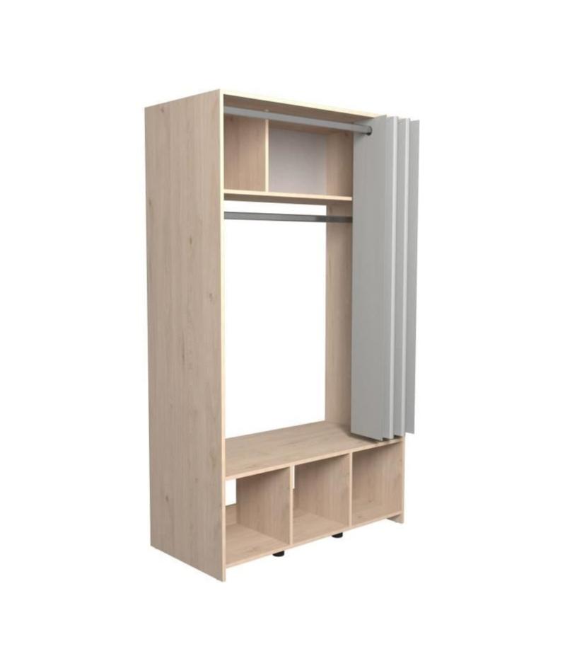 Ekipa Kit Dressing Vestiaire Décor chene Jackson L 103 x H 180,4 x P 50,3 cm Leroy Merlin