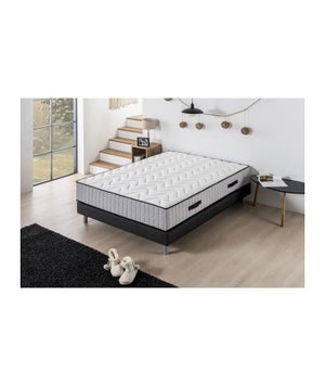 Matelas + Sommier Tapissier 140x190 Ressorts - Rubis - Soutien