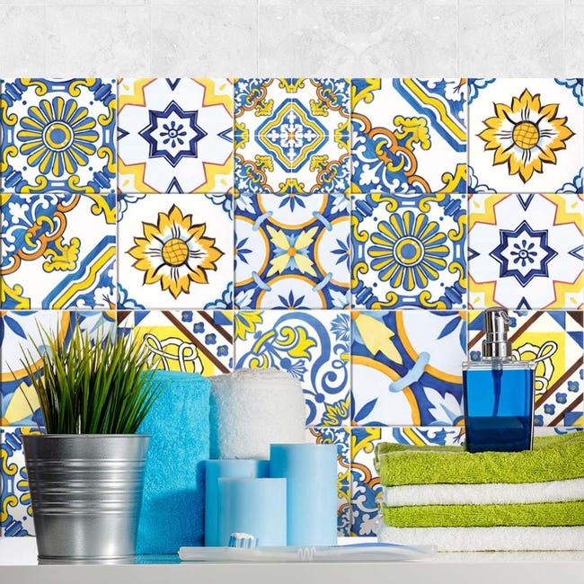 Adesivi Piastrelle Limone Per Cucina E Bagno - 16 Pezzi Autoadesivi Resistenti All'acqua - Foto 7