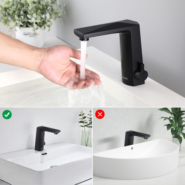 Robinet de lavabo avec capteur infrarouge pour salle de bains