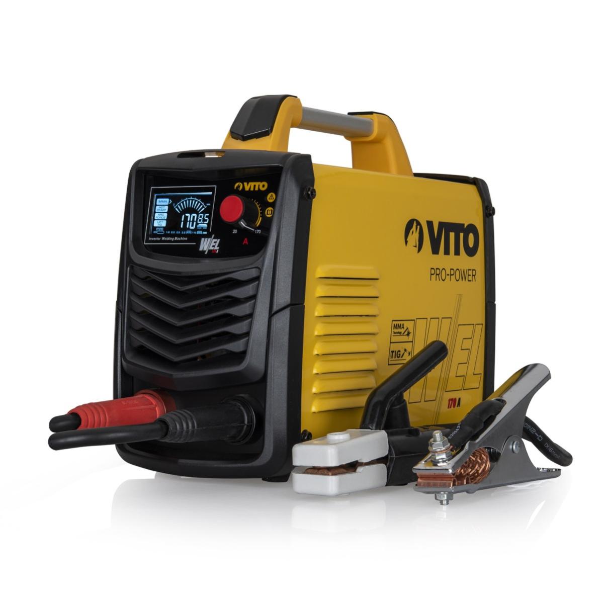 Poste a souder Professionnel inverter MMA TIG 170 Soude Ø 1.6 à 4 mm Malette luxe VITO Leroy