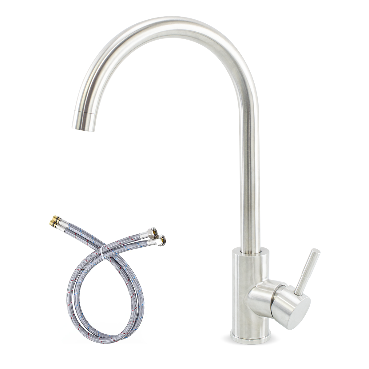 In acciaio inox kaltwasse RUBINETTO cucina rubinetto rubinetto cucina miscelatore spültischamatur 