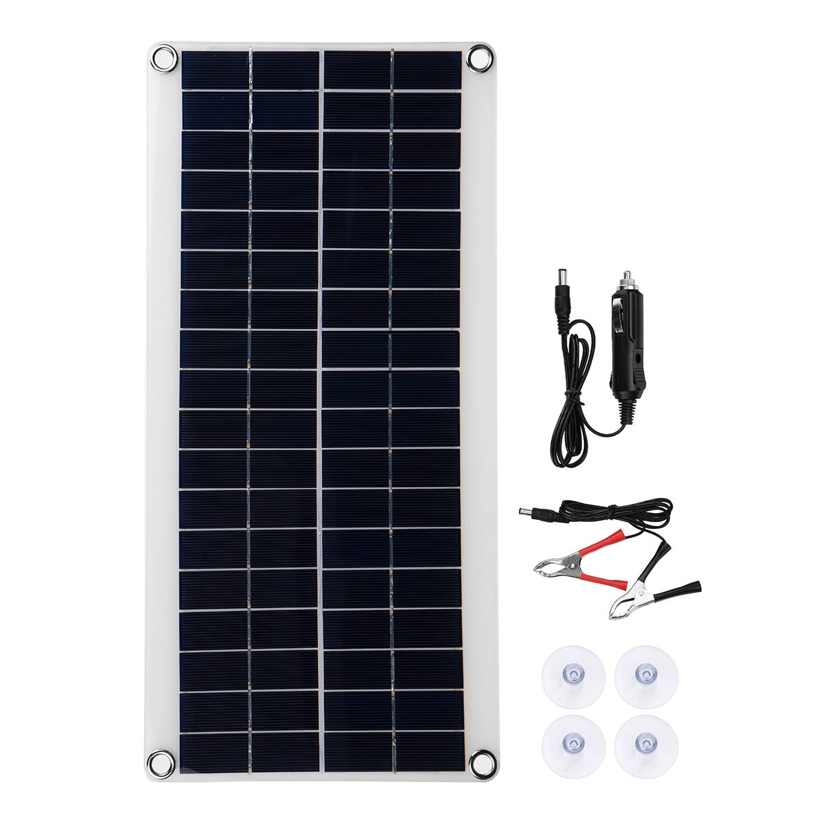 Kit pannello solare portatile Caricabatterie PET 18V 15W IP65 43,5 x 20 cm  Camper Car Boat