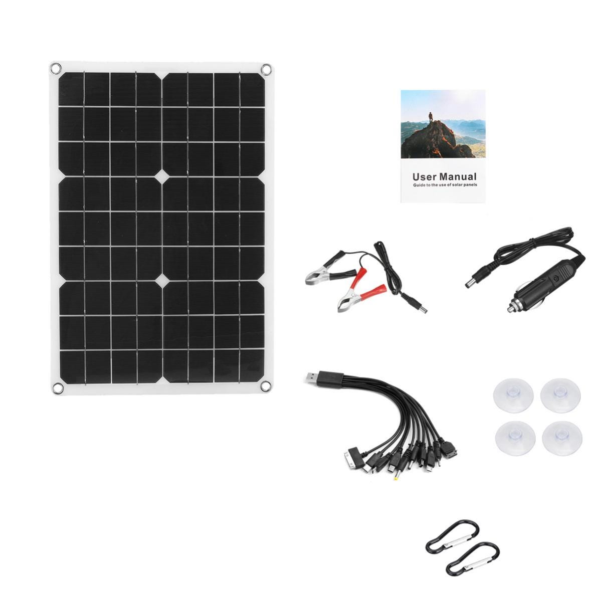 Kit pannello solare 12V 800W Caricabatteria USB per telefono per auto da  barca per camper