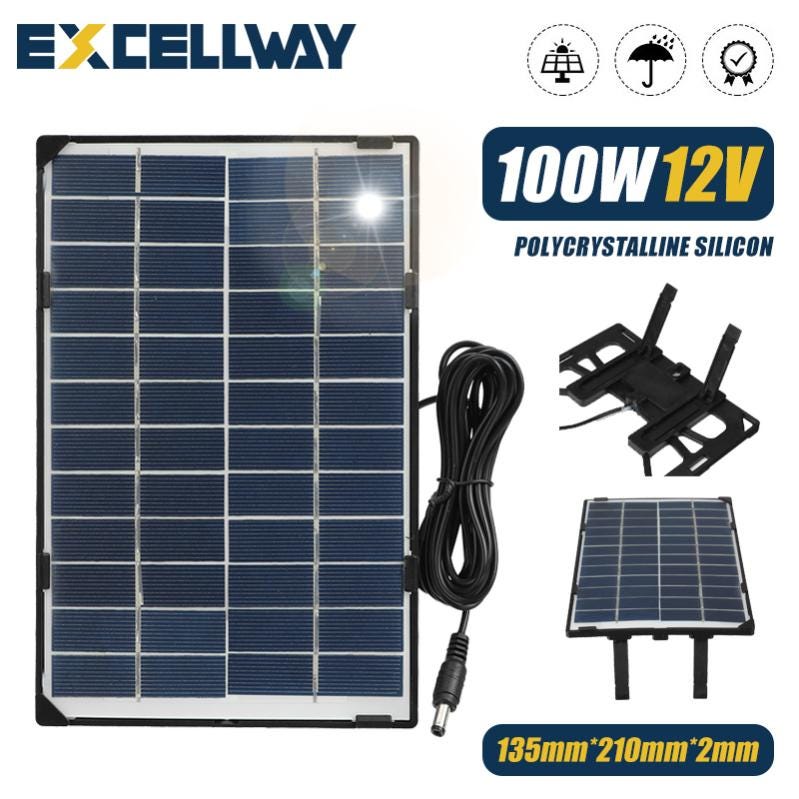 VINGVO Kit de panneau solaire 18V Kit de panneau solaire monocristallin VINGVO Kit de panneau solaire 18V Kit de panneau solaire monocristallin