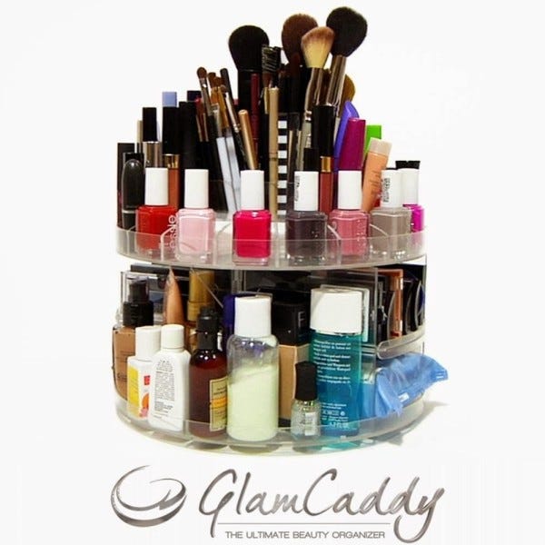Trade Shop - Organizer Espositore Cosmetici Make Up Trucco Girevole Rotante  360° Glam Caddy