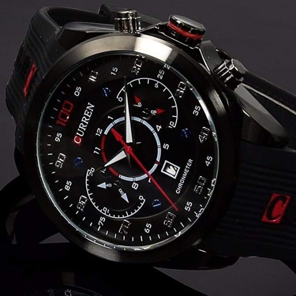 Trade Shop Moda Curren 8166 Da Uomini Analogico Tondo In Silicone Orologio Di Lusso Leroy Merlin