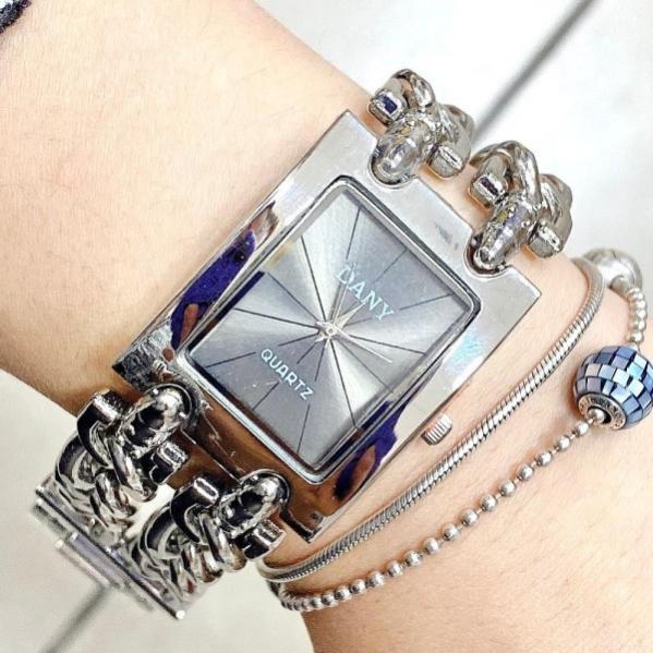 Trade Shop Orologio Polso Donna Dany Analogico Quarzo Moderno Moda Casual Bracciale Silver Leroy Merlin