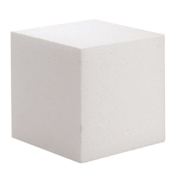 Trade Shop - 2 Base Stampo Quadrato Cubo 10cm Polistirolo Per