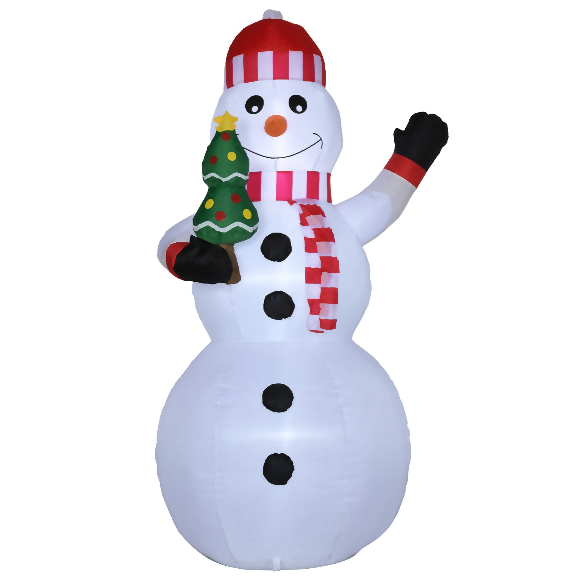 Bonhomme de neige gonflable lumi (4 LED) - élec - 105 x 155 x 240 cm
