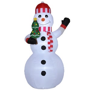 vidaXL Bonhomme de neige gonflable avec LED 455 cm