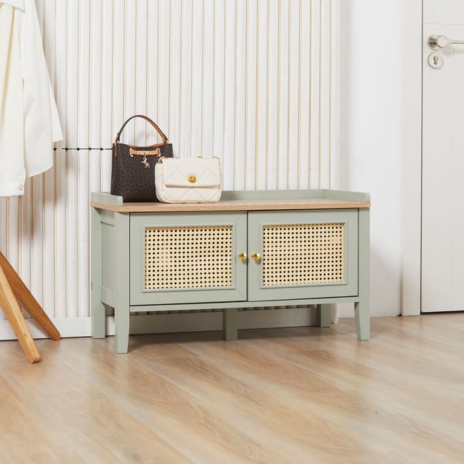 Meuble chaussures banc chaussures 2 en 1 style boh me chic