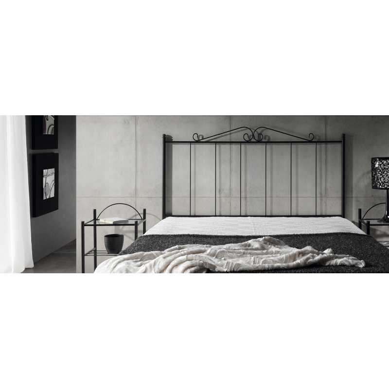 Cabecero de cama estilo forja ecus | negro o blanco | varios tamaños (color: negro - tamaño: 90 cm)