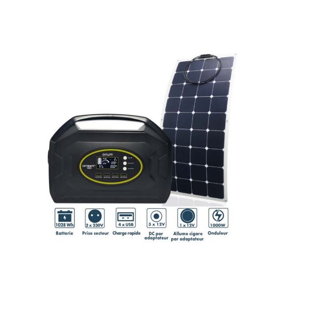 Panneau solaire 220v chargeur de batterie 1000w onduleur kit usb