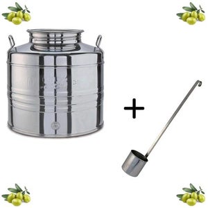 contenitore olio ziro acciaio inox 50lt