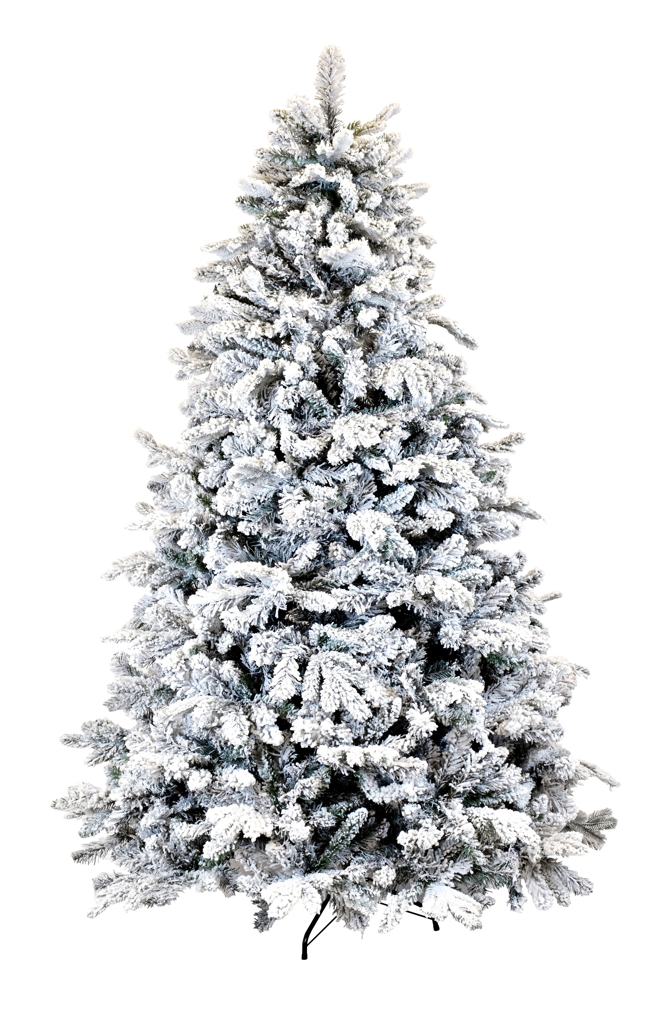 Albero Di Natale Kensington Floccato Innevato Pe Pvc Cm Superfolto