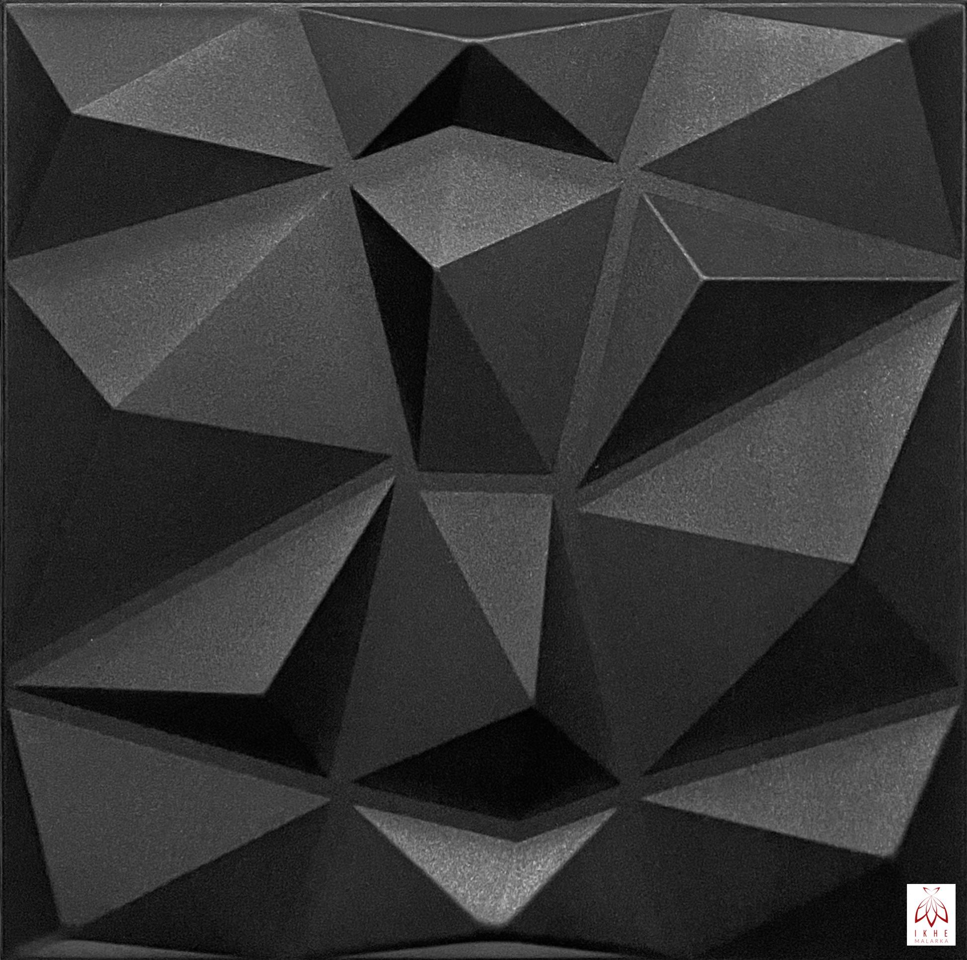 Pannelli 3D Per Pareti Decori Rivestimenti Per Pareti Per Soffitti MATERIALE POLISTIROLO TIPO Styropor Spessore 3mm 8 Pezzi 2m2 Merkur Black 86194463 - Foto 2