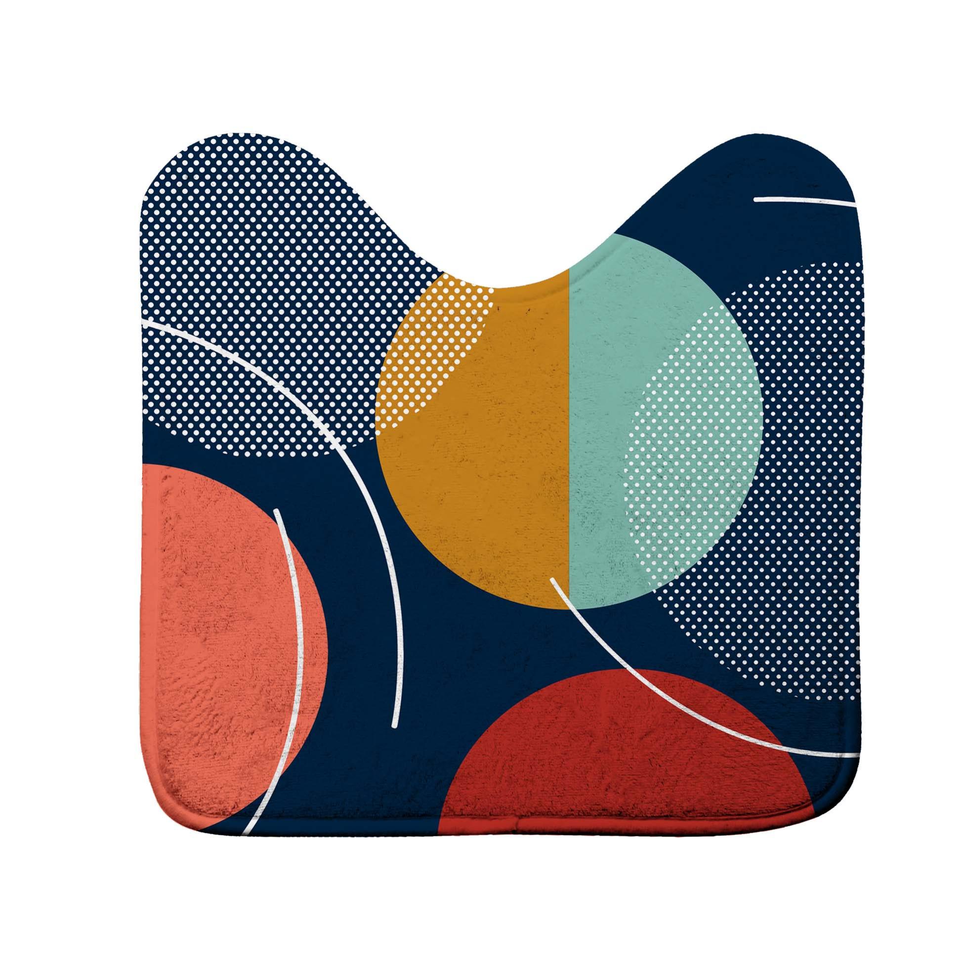 Tapis WC Doux 45x45 Cm - Microfibre Imprimé Couleur Havane - Douceur D'Intérieur